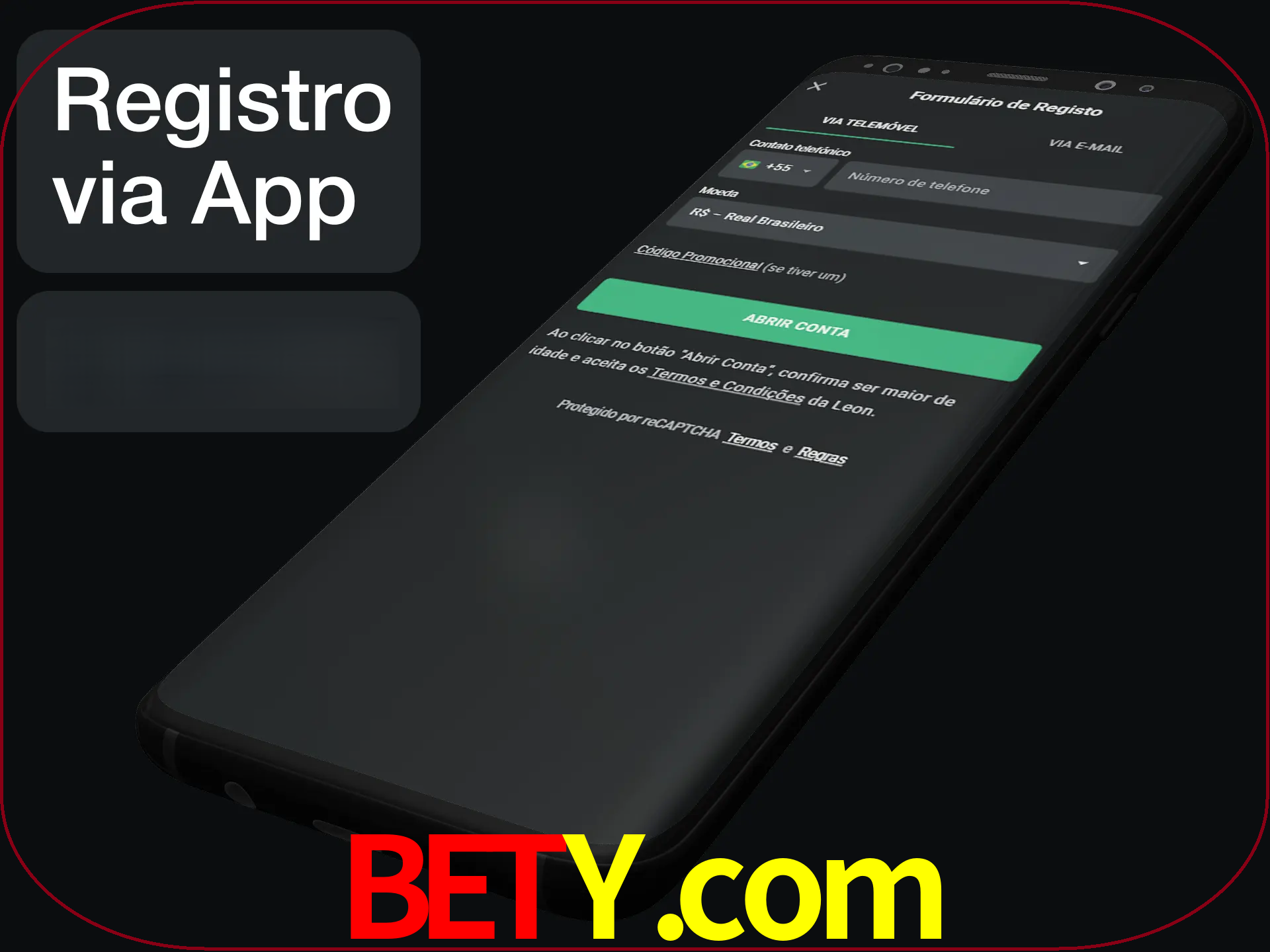 Registre-se quiclly em LeonBet usando o aplicativo.