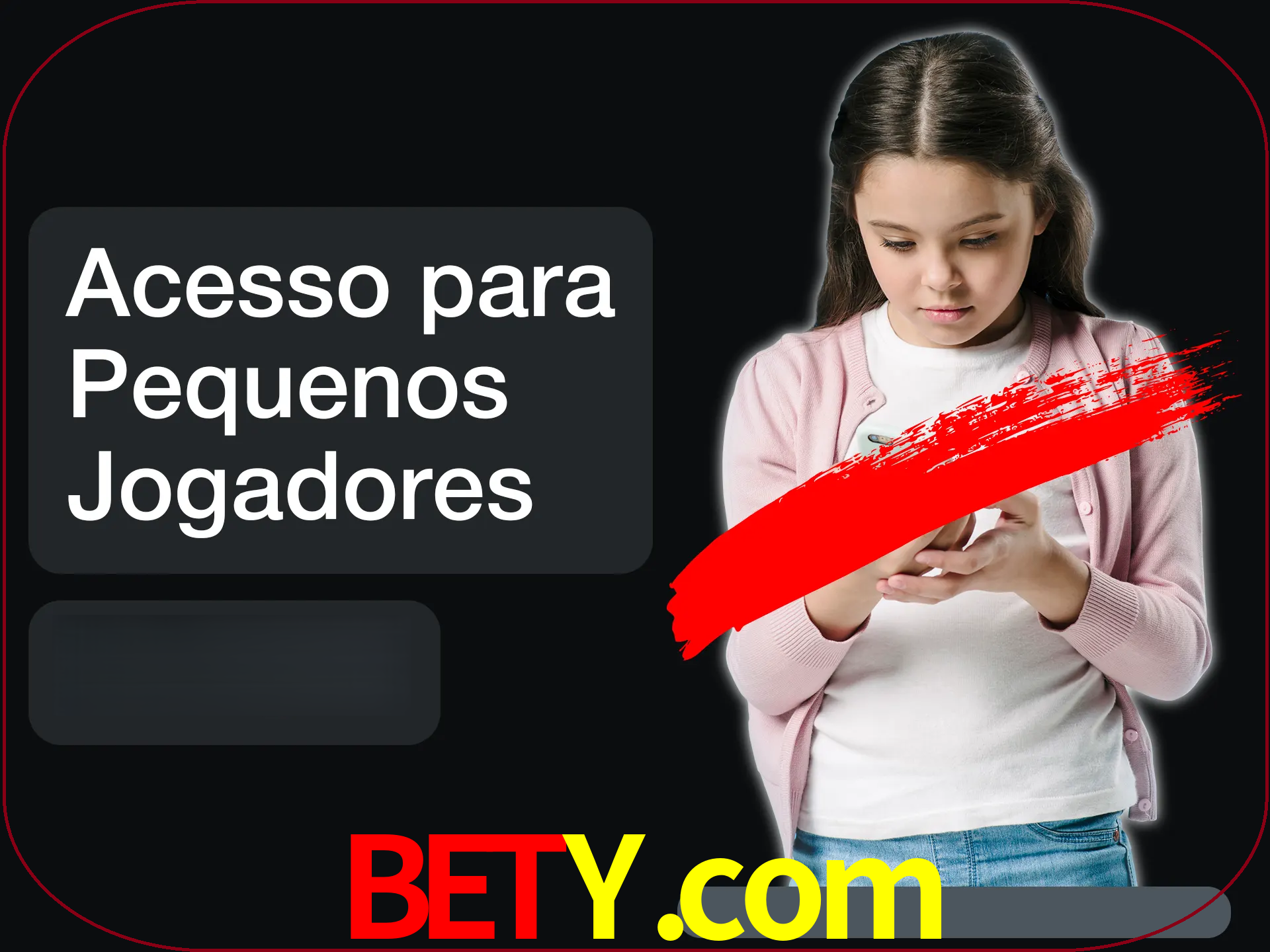 As crianças não podem jogar jogos de cassino.